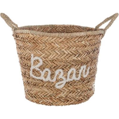 Atmosphera Blanche Panier De Rangement En Osier - Naturel - Image 2