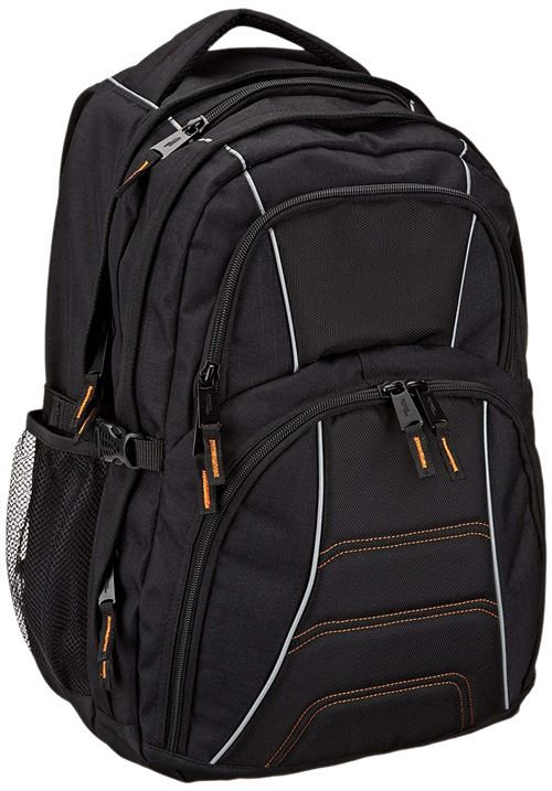 AmazonBasics - Sac à dos pour ordinateur portable ; convient pour la plupart des ordinateurs portables 17 (43 cm) - Noir