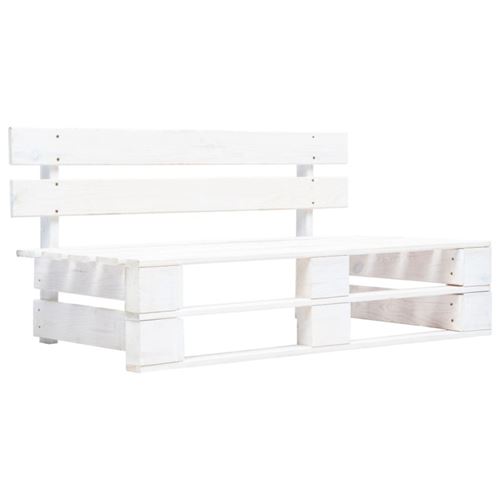 vidaXL Banc palette de jardin Bois FSC Blanc