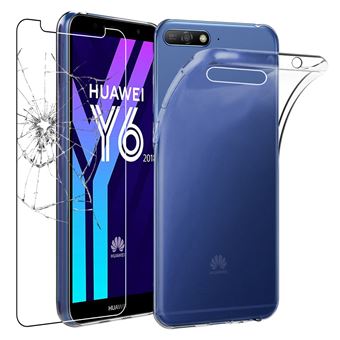 POUR HUAWEI Y6 (2018) ÉCRAN 5.7 COQUE TOUCHES 360 COQUE GEL SILICONE CAOUTCHOUC TPU SOUPLE DAMASQUÉ GLAMOUR TURQUOISE
