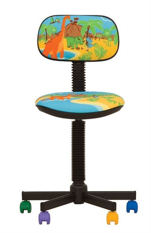 Bambo dino- chaise de bureau pour enfant tissu bleu