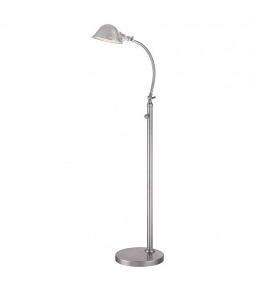 Lampadaire Thompson, nickel brossé
