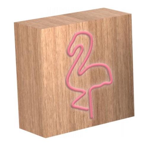 Lampe-enceinte sans fil ColorLight Néon Flamingo taille S Colorblock