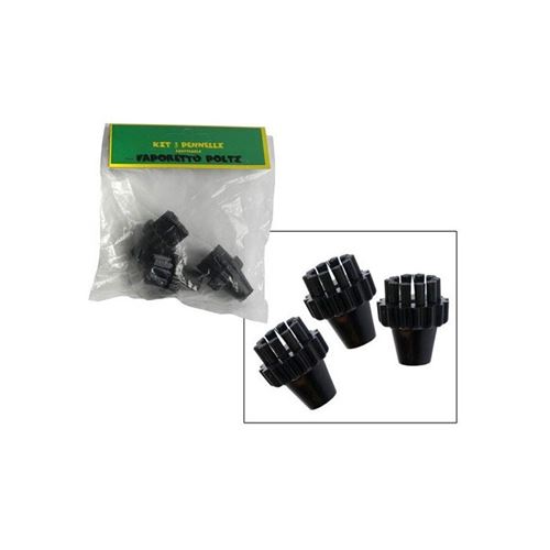 Petite brosse noire x3 pour nettoyeur a vapeur polti - d309966