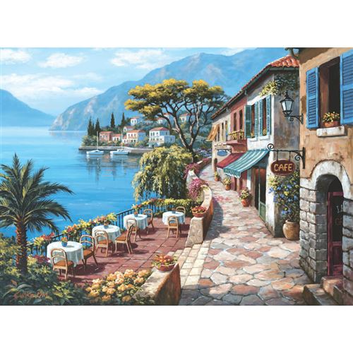 Puzzle 1000 Pièces : Sung Kim : Le Café Sur La Rive, Perre / Anatolian