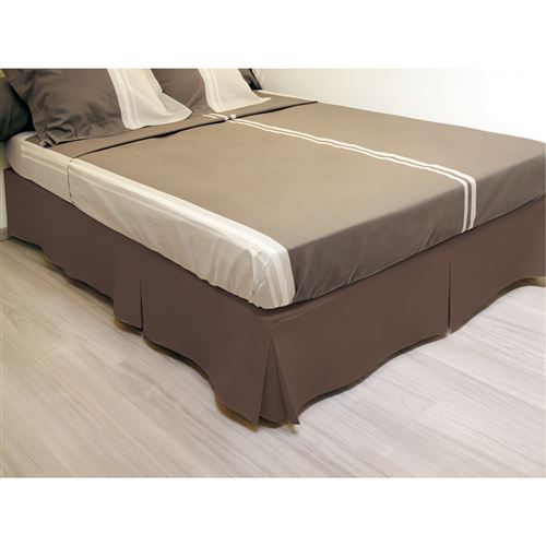 Cache Sommier - 90 x 190 cm - Marron