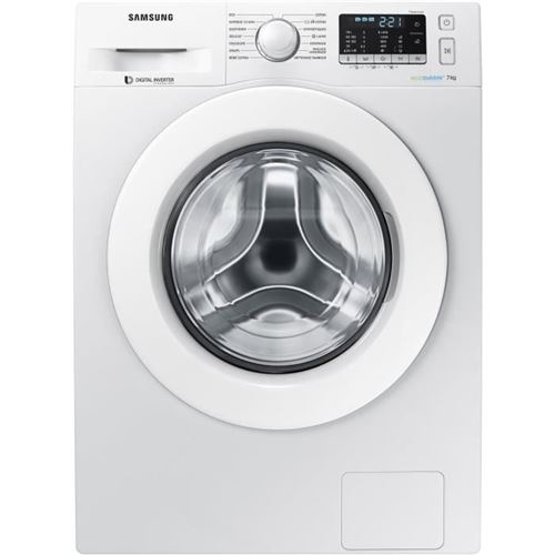 Samsung Ww70j5455mw - Lave Linge Frontal 7kg - 1400 Tours / Min - A+++ - Moteur Induction - Eco Bubble - Blanc