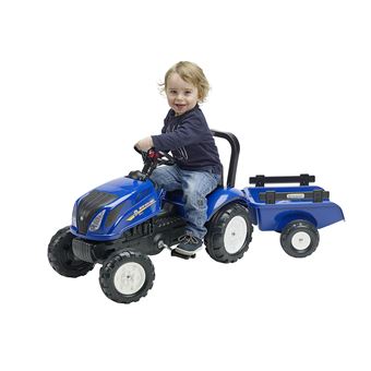 FALK Tracteur enfant New Holland avec remorque 2 à 5 ans - Falk