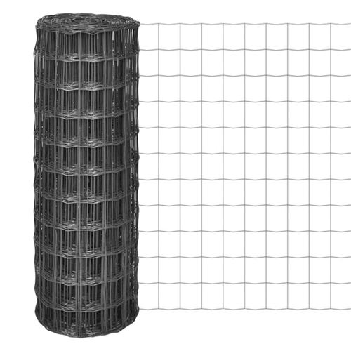 Vidaxl Gris Clôture Euro Acier 10 X 1,5 M