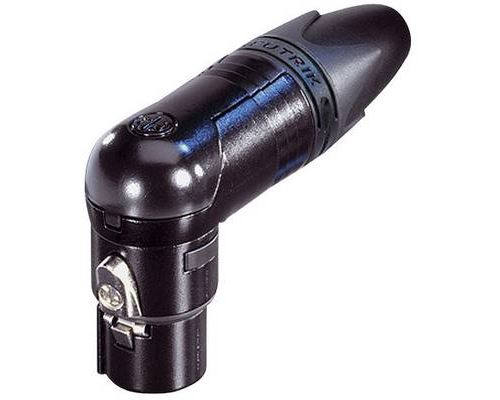 Neutrik NTR-NC4FRX-B 90 ° XLR-kabelaansluiting 4 Soldeeraansluitingen N / a Xx / rx, zwart