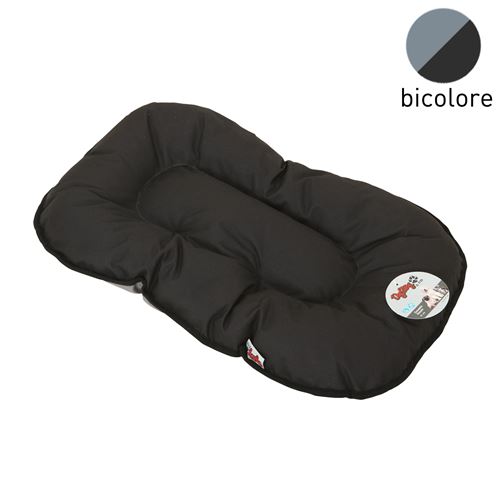coussin flocon 87cm bicolore noir/gris