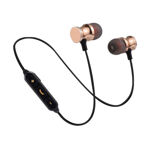 WISETONY® Écouteurs magnétique Bluetooth 4.1 sans Fil Stéréo Oreillette Sport avec Microphone - Or