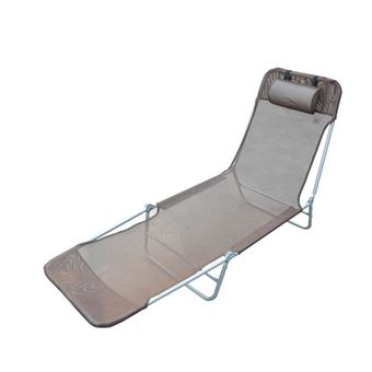 Chaise Longue Pliante Bain De Soleil Inclinable Transat Textilene Lit Jardin Plage Chocolat Mobilier De Jardin Achat Prix Fnac