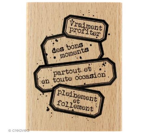 Tampon bois Gypsy forest - Vraiment profiter - 60 x 80 mm