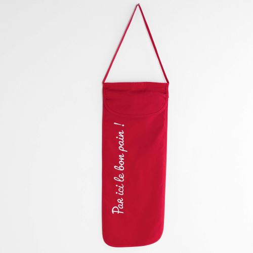 Sac a pain 28 x 70 cm coton cuistot Rouge