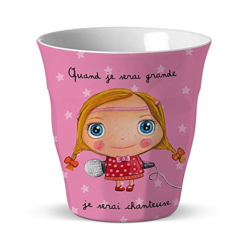 Gobelet mélaminé « Quand je serai grande je serai chanteuse »
