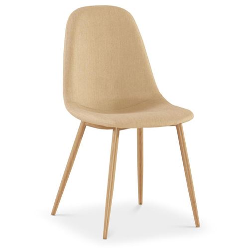 Gao De Tissu Beige Chaises Scandinaves Lot 4 Om8vNn0wy