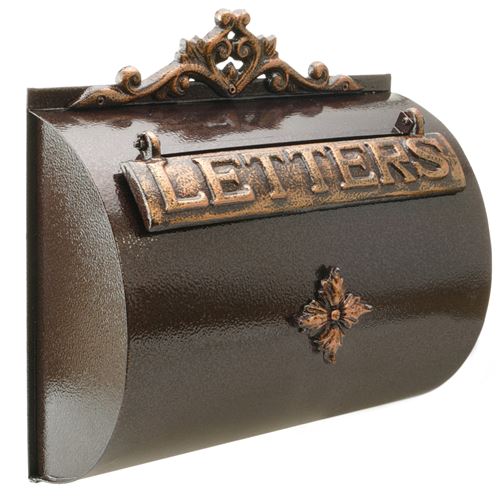 Boîte aux lettres rétro antique vintage fonte coloré oxyde pour mur