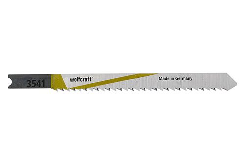 Wolfcraft 3541000 2 Lames de Scie Sauteuse Hcs Queue en U Longueur Dentée : 75 Mm Denture en Opposition Dents Avoyées Rectifiées Pas de Dents 2 Mm Dos Conique