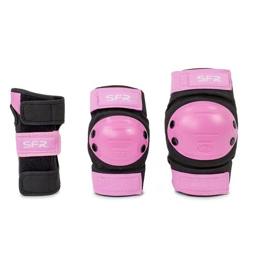 Set de protection SFR ROLLER Youth Ramp Triple Pad Set Black/PinkLarge Noir