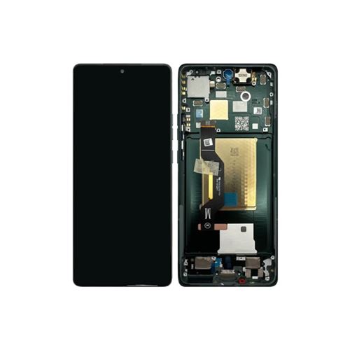Original Ecran LCD et Vitre Tactile Avec Chassis Vert Jungle pour Motorola Edge 50 5D68C25136