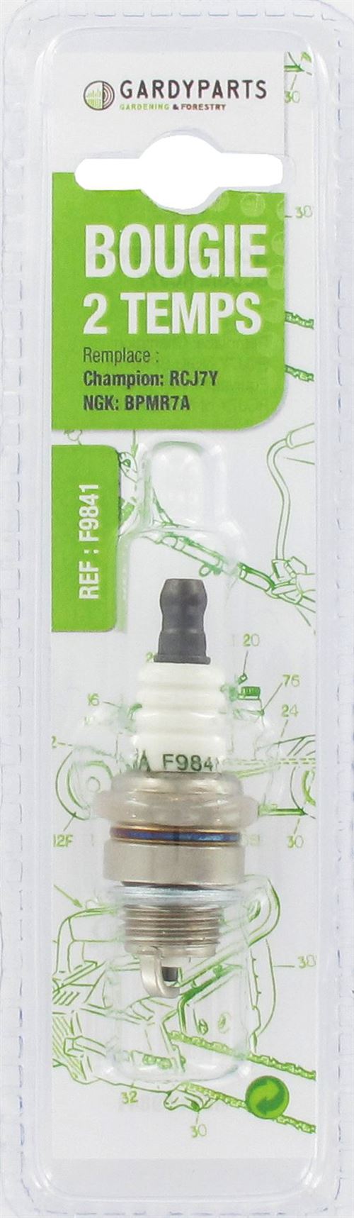 GENERIQUE - Bougie d'allumage pour tondeuse - Remplace RCJ7Y - CAR7Y - BPMR7A - Image 3