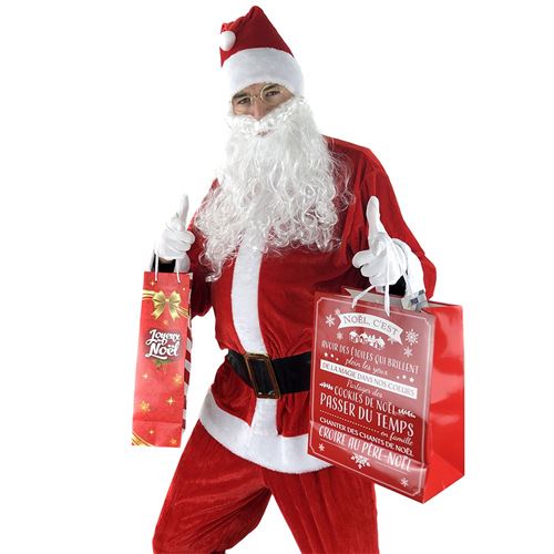 Non Communiqué Rouge Déguisement Père Noël Réaliste Complet Velours Adulte - Xxl - Ptitclown 66810