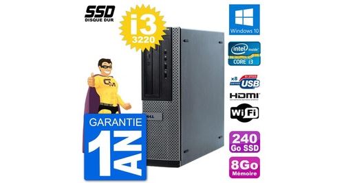 Pc dell 3010 dt i3-3220 ram 8go ssd 240go hdmi windows 10 wifi