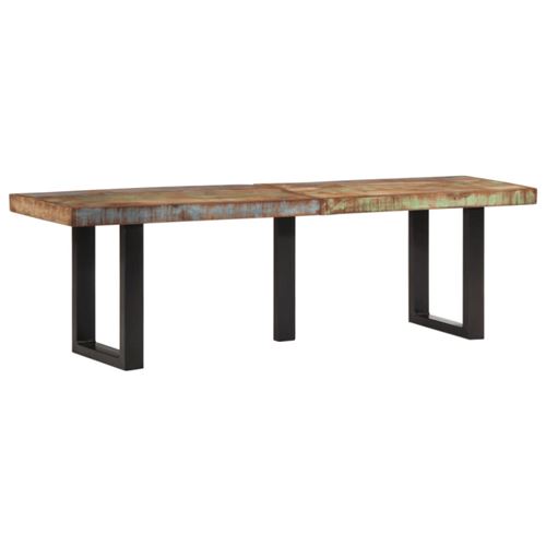 Vidaxl Banc 160 Cm Bois De Récupération Massif Et Acier - Image 3