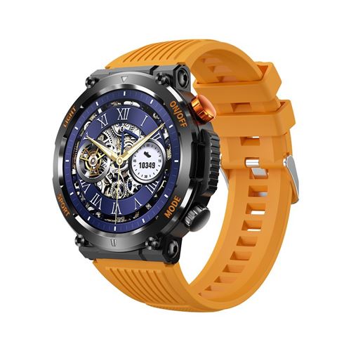 Montre connect&eacute;e HT17 1,46"" - Surveillance sant&eacute; - Etanche IP67 - Sport Bluetooth - Orange