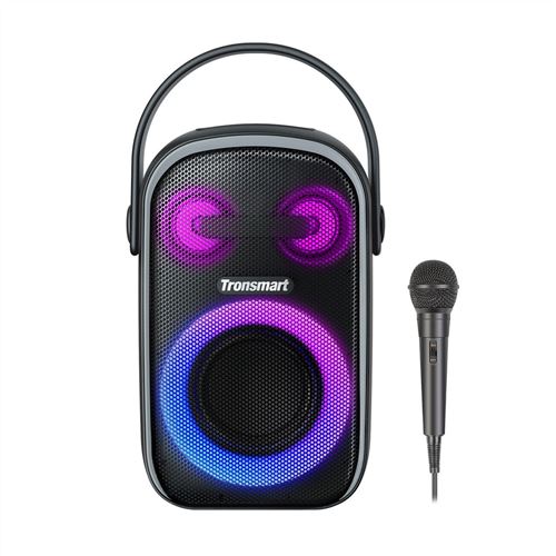 Enceinte Lumineuse Bluetooth Party Speaker Tronsmart Halo 110 Avec Microphone Karaoké Filaire, Prend En Charge Le Karaoké, Superbe Son Stéréo 60 W, Bt5.3