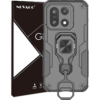NOVAGO Compatible avec Oneplus 15 5G - Coque Anti Choc Anneau béquille + 2 Films de Protection Verre trempé résistant - 1