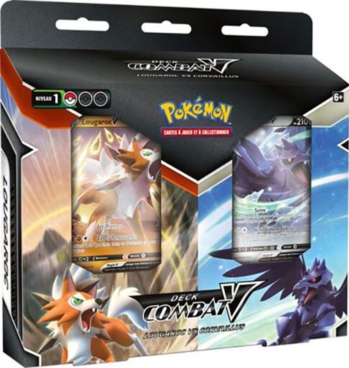 Coffret de 2 decks starter pokemon combat V lougaroc vs corvaillus
