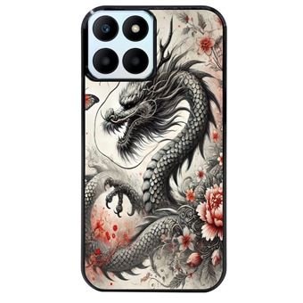 Coque noire Taperso pour Honor 70 LITE et X6 avec motif dragon japan - 1