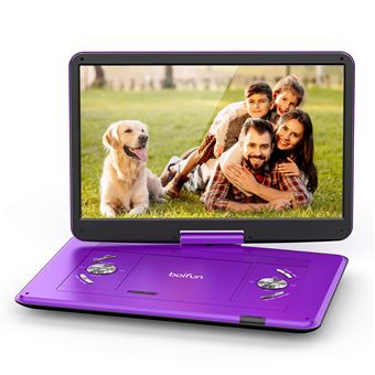 Lecteur DVD Portable 17,5" avec Grand écran HD 15,6",Batterie Rechargeable 6 Heures,Prise en Charge USB/Carte SD/synchronisation TV - 1