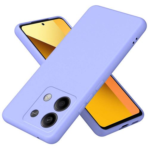 Coque pour Xiaomi Redmi Note 13 5G - housse etui silicone gel fine + film ecran - MAUVE - htdmobiles