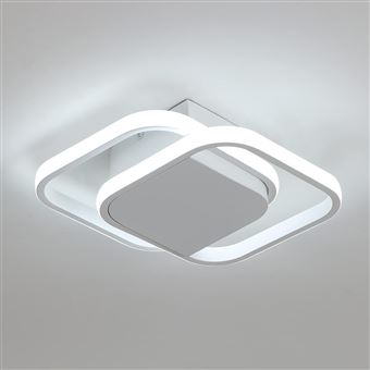 EIDISUNY Plafonnier LED Carré Moderne Élégant Concis Argent Éclairage de  Plafond pour Couloir Entrée Cuisine Salle à Manger Lampe Lumière Blanche  Froide 22W : : Luminaires et Éclairage