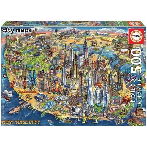 EDUCA - Puzzle - 500 PLAN DE NEW YORK