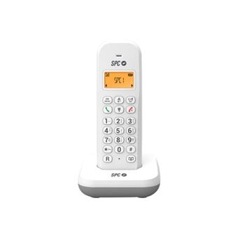 Keops – téléphone fixe sans fil avec écran lumineux, identification de l'appelant, 50 contacts, mode éco, compatibilité gap - blanc - 1