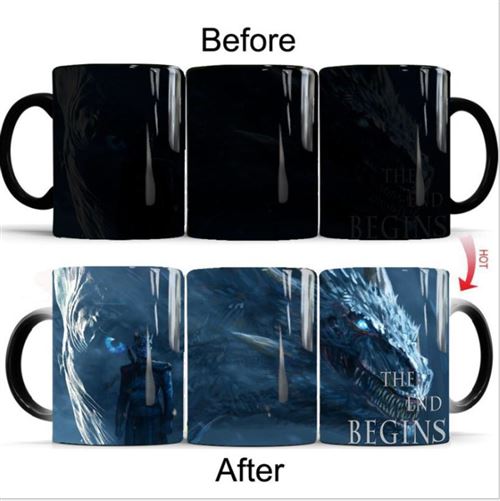 Mug magique personnalisé tasse de café thermoréactif à la chaleur, Le Trône de fer, dragon de glace