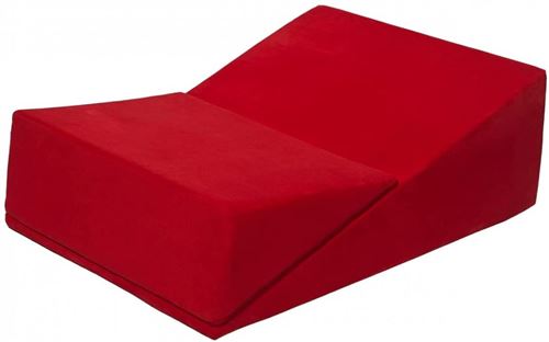 Fauteuil chaise longue canapé intime relaxant rabattable de forme triangulaire rouge