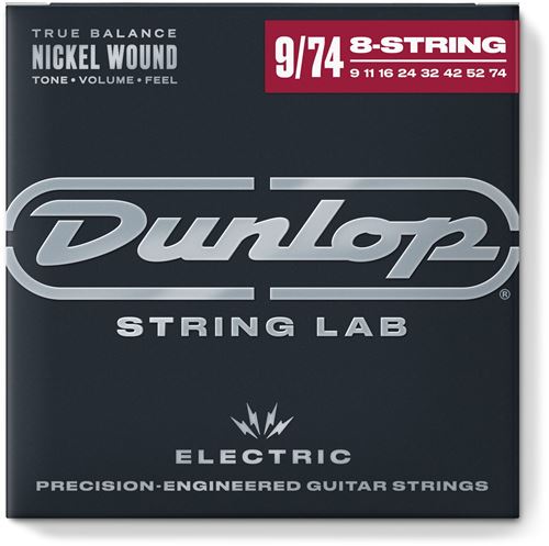 Non Communiqué Jeu De Cordes Électriques Jim Dunlop Electrique Hybrid Extra-Light 8 Cordes 9-74