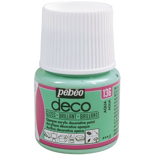 Peinture acrylique opaque brillante - aqua - 45 ml #0