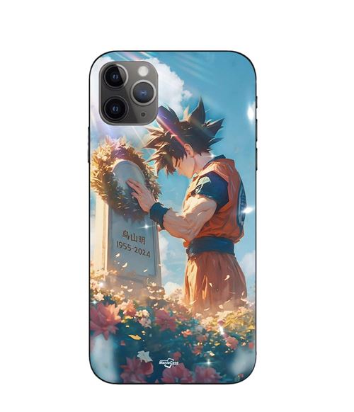Funda Maniacase para iPhone 11 Pro Akira Toriyama Son Goku Tombe negro