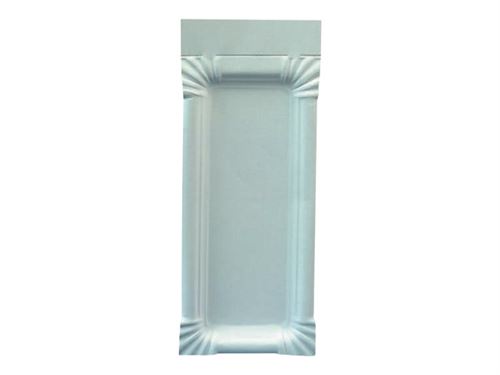 PAPSTAR pure - Assiette - hauteur 8 cm - carré - jetable - blanc (pack de 250)