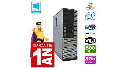 Pc dell 3010 sff intel g640 ram 8go disque dur 500go graveur dvd wifi w7