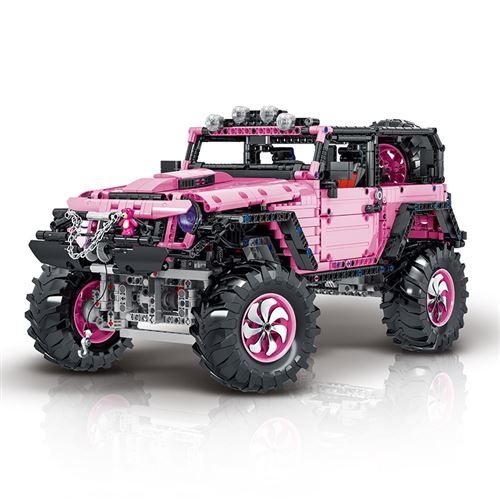 Blocs de construction MORK MK022010P 1:8 Modèle Jeep Rose 2471 pièces