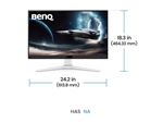 BenQ Mobiuz EX271 - Écran LED - jeux - 27" - 1920 x 1080 Full HD (1080p) @ 180 Hz - IPS - 400 cd/m² - 1000:1 - DisplayHDR 400 - 1 ms - 2xHDMI, DisplayPort, USB-C - haut-parleurs