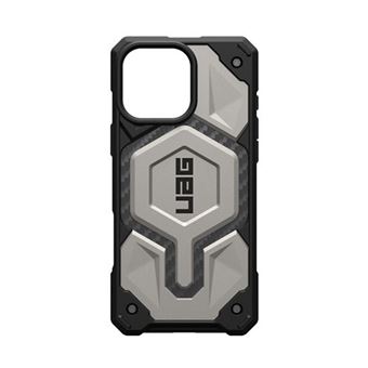 Coque pour iPhone 16 Pro Max MagSafe Antibactérienne Modèle Monarch Pro Kevlar UAG Gris - 1