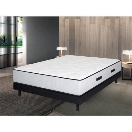 KIOTA Ensemble Matelas + Sommier - 160x200cm - Mousse et Latex - 29 cm - ASILI